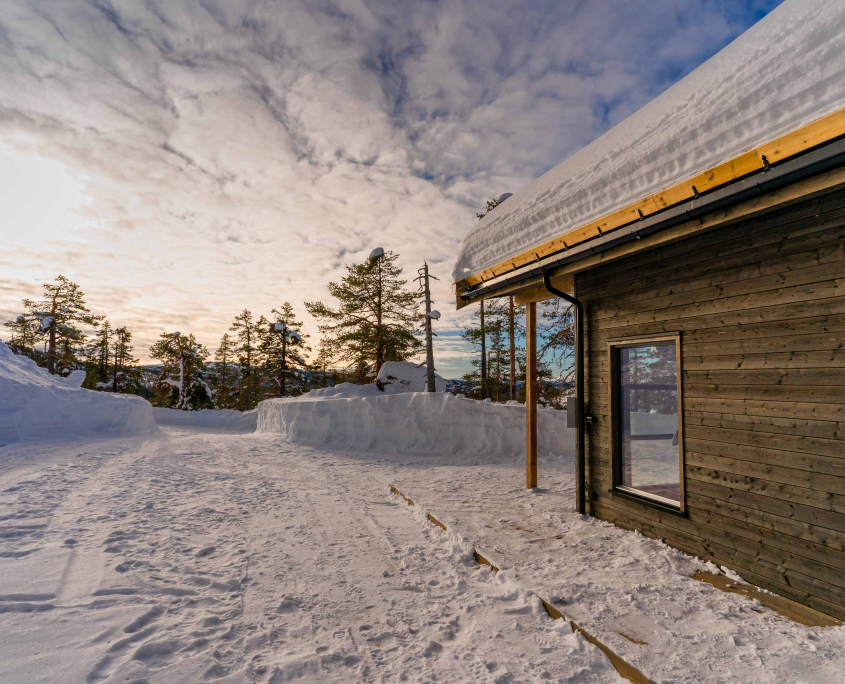 Måkt fram til hytta Hyttekos på fjellet